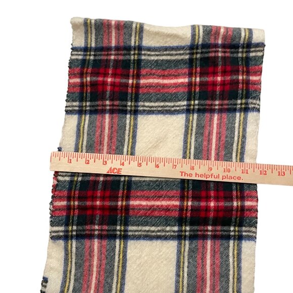 Vintage Lambswool Tartan Scarf Made In Uruguay - Picture 5 of 5